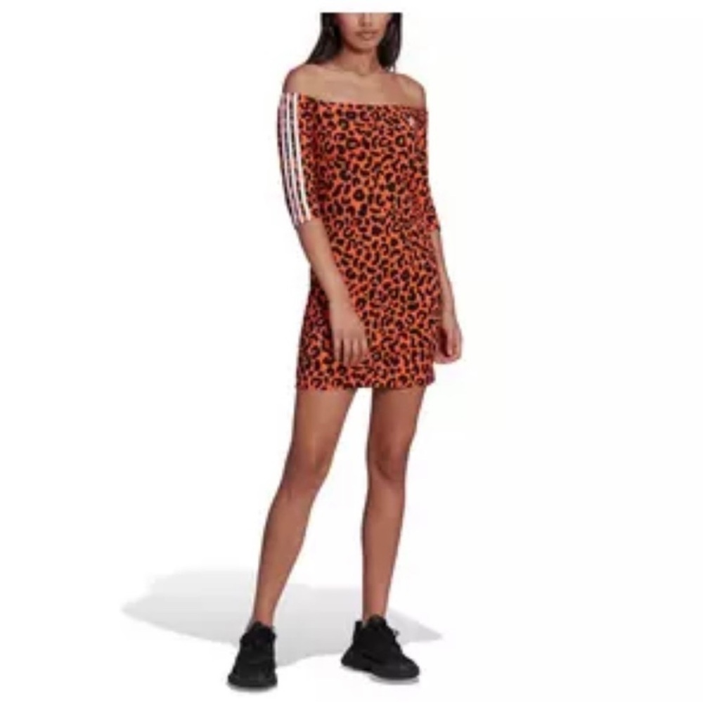 Adidas‎ Rich Mnisi Dress Leopard Print Size S NEW